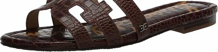 Women's Bay Rounded Open Toe Slip On Strap Slides Sandals In Spiced Rum