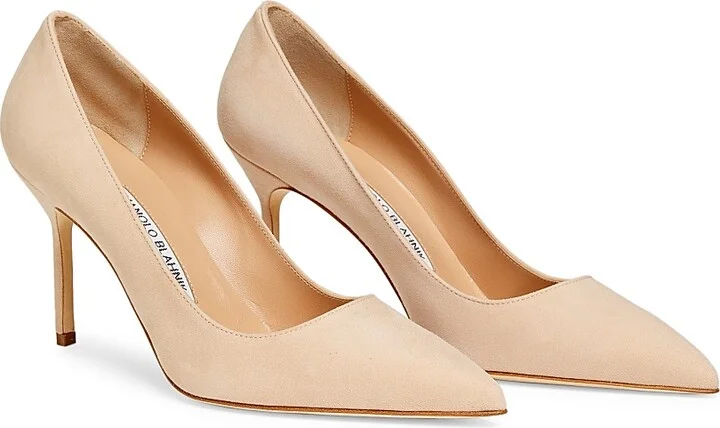 Women's BB 90MM Suede Pumps - Beige - Size 6 - Image 2