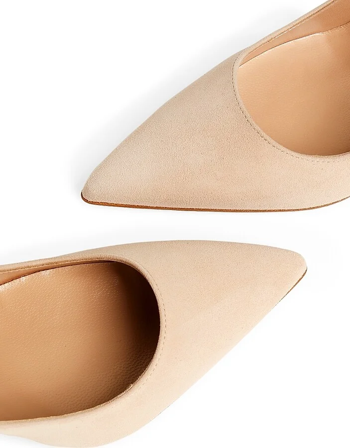 Women's BB 90MM Suede Pumps - Beige - Size 6 - Image 4