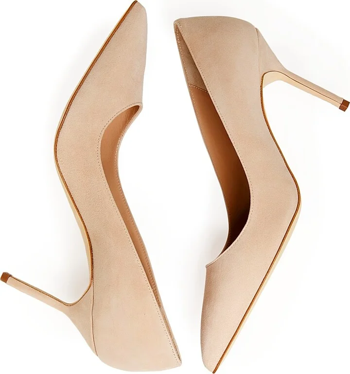 Women's BB 90MM Suede Pumps - Beige - Size 6 - Image 5