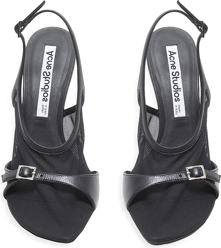 Women's Beba 85MM Mesh Slingback Mules - Black - Size 6 - Image 3