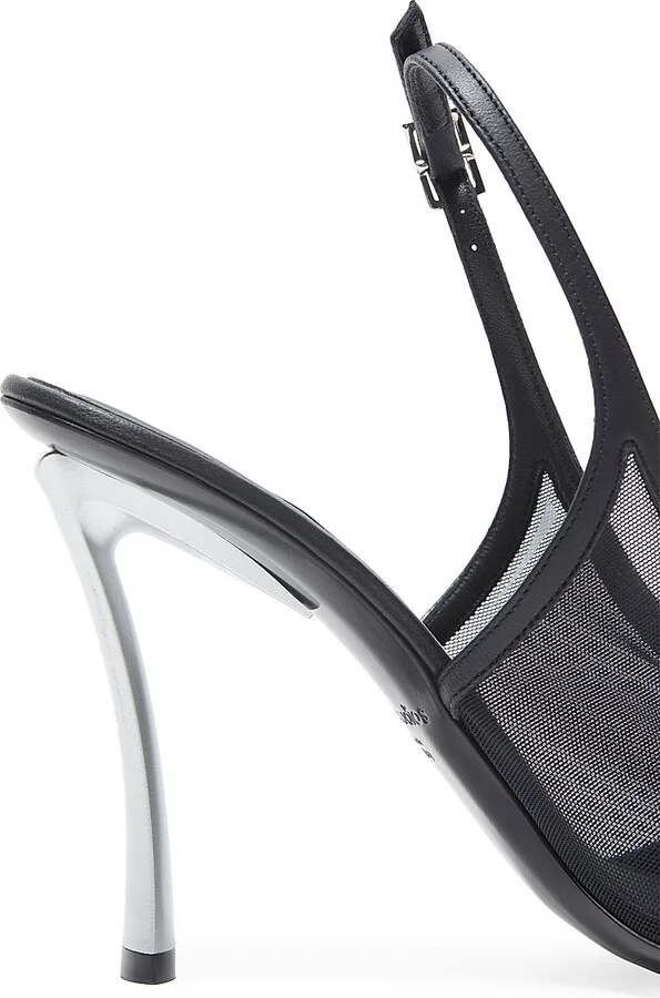 Women's Beba 85MM Mesh Slingback Mules - Black - Size 6 - Image 5