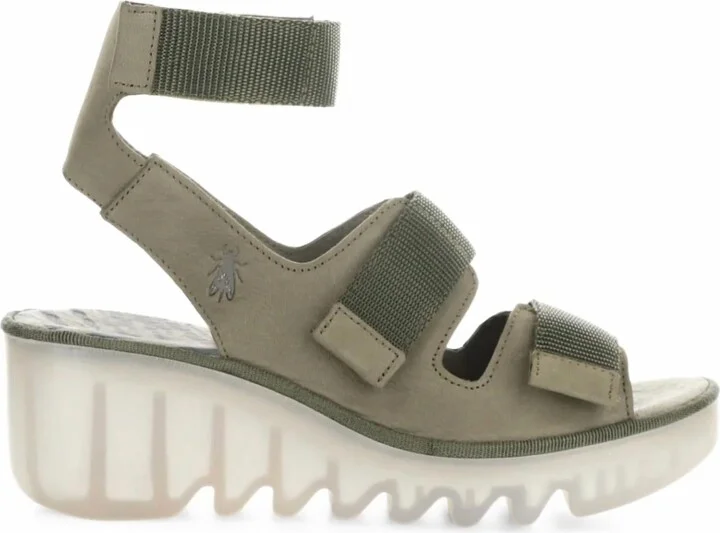 Women's Bech Wedge Sandal In Khaki Green