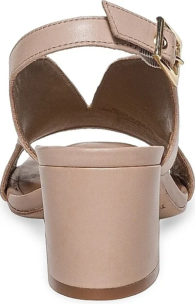 Women's Bedford Leather Mid Heel Sandals - Black - Size 6 - Image 11