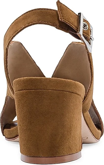 Women's Bedford Suede Mid Heel Sandals - Safari - Size 6 - Image 5