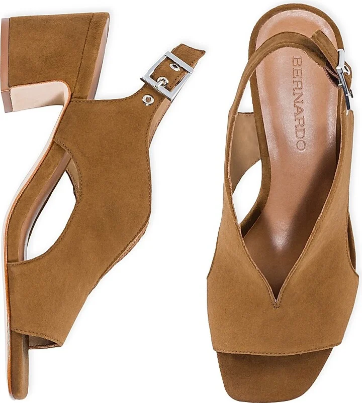 Women's Bedford Suede Mid Heel Sandals - Safari - Size 6 - Image 8