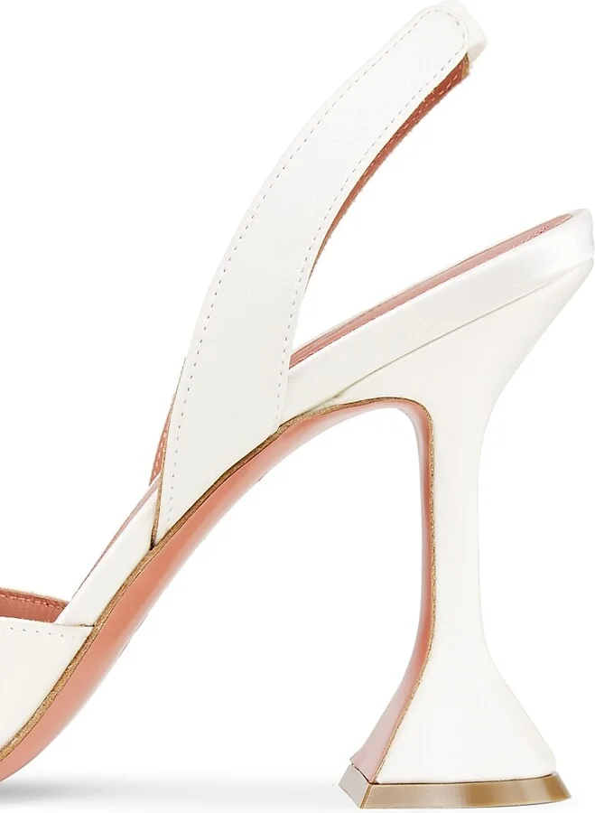 Women's Begum 95MM Satin Slingback Pumps - Satin White - Size 7 - Image 6