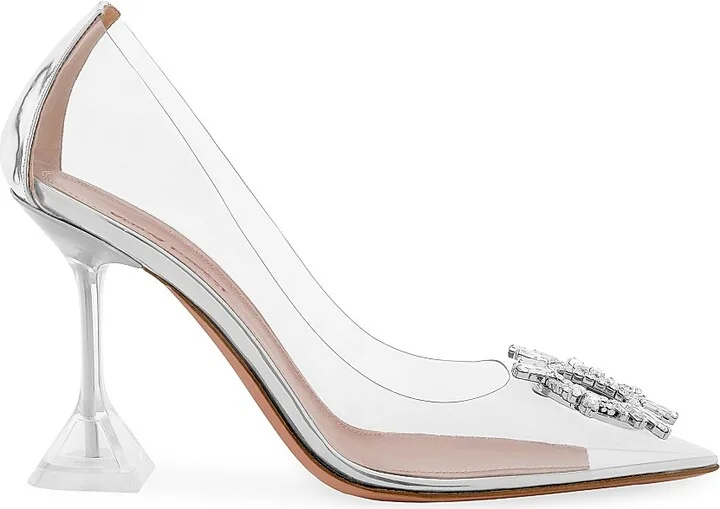 Women's Begum 95MM Transparent PVC Pumps - Transparent - Size 8.5