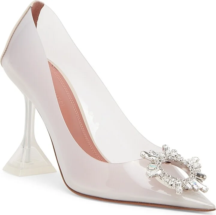 Women's Begum Embellished Transparent Pumps - Pvc Milky Way - Size 8 - Image 2
