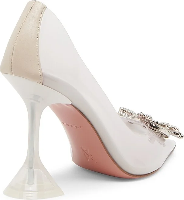 Women's Begum Embellished Transparent Pumps - Pvc Milky Way - Size 8 - Image 3
