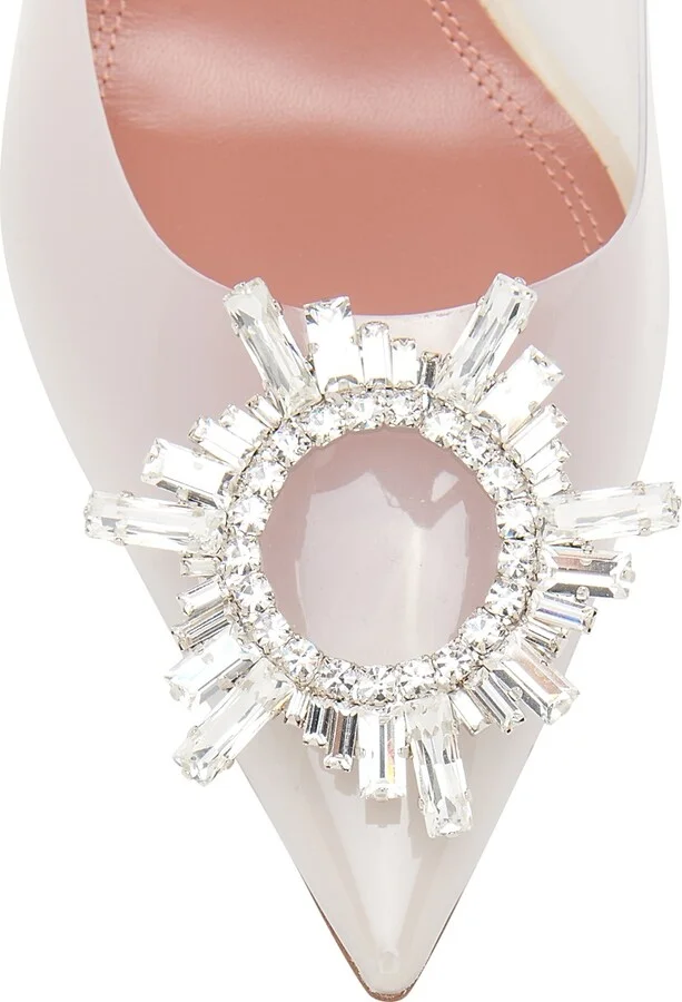 Women's Begum Embellished Transparent Pumps - Pvc Milky Way - Size 8 - Image 4