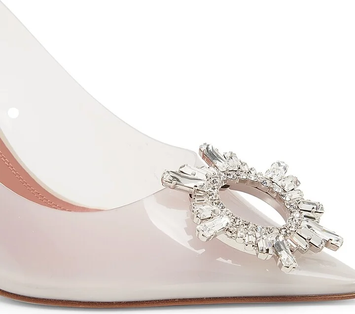 Women's Begum Embellished Transparent Pumps - Pvc Milky Way - Size 8 - Image 6