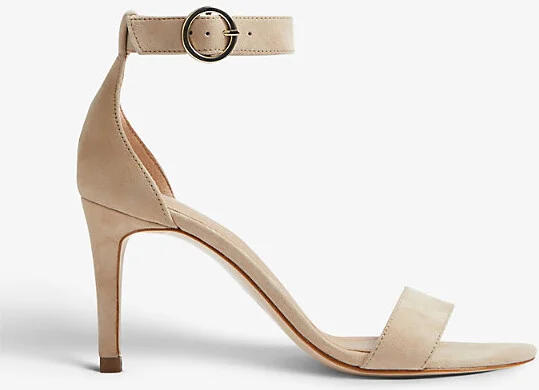 Womens Bei-Trench Ivy Open-Toe Suede Heeled Sandals Eur 38/5 Uk Women