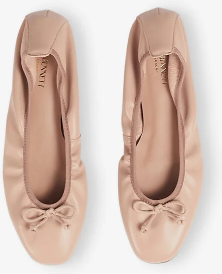 Womens Bei-Trench Trilly Bow-Embellished Leather Ballerina Pumps Eur 41 / 8 Uk Women - Image 2