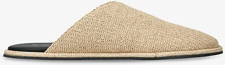 Womens Beige Atik Raffia Mules Eur 37.5 / 4.5 Uk Women
