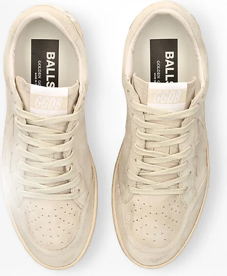 Womens Beige Ballstar Exclusive Star-Embroidered Suede Low-Top Trainers Eur 39 / 6 Uk Women - Image 2