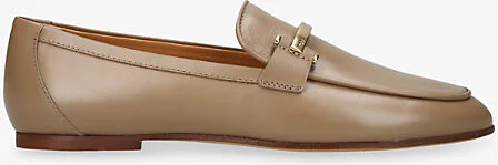 Womens Beige Barretta Leather Loafers Eur 38/5 Uk Women