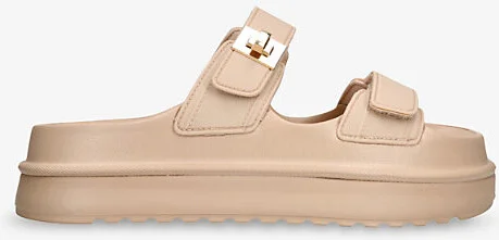 Womens Beige Bigschmona-J Faux-Leather Sandals Eur 38/5 Uk Women