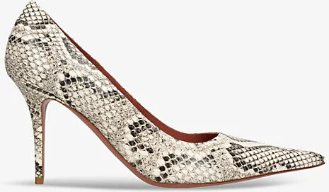 Womens Beige Comb Barbara Pointed-Toe Leather Pumps Eur 39.5 / 6.5 Uk Women
