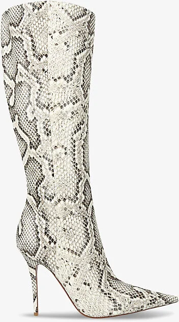 Womens Beige Comb Barbara Stiletto-Heel Boots Eur 37 / 4 Uk Women