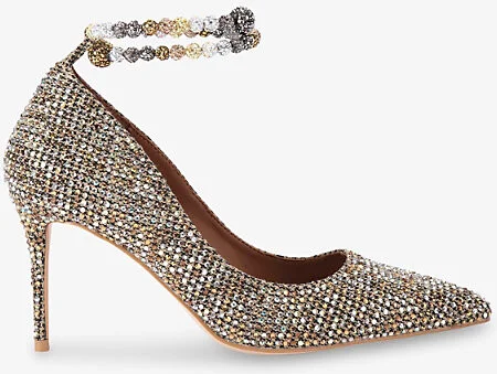 Womens Beige Comb Belgravia Jewel Heeled Woven Courts Eur 37 / 4 Uk Women