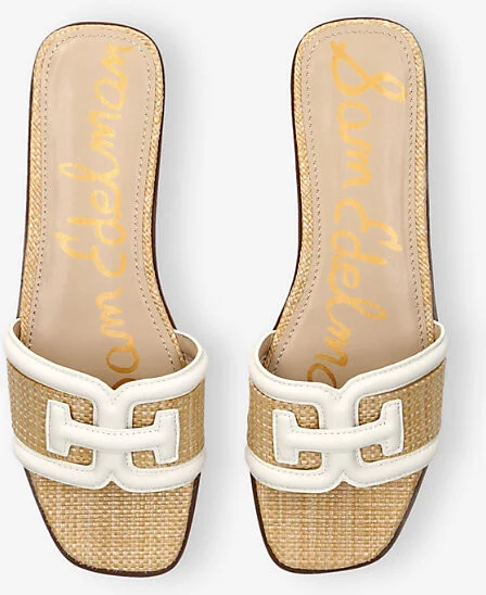 Womens Beige Comb Irina Branded-Strap Leather and Woven Sandals Eur 40 / 7 Uk Women - Image 2