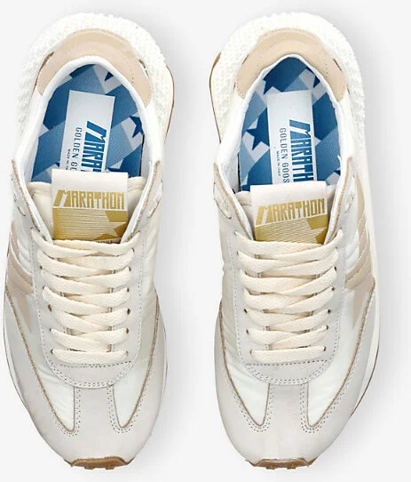 Womens Beige Comb Running Marathon 15723 Suede and Fabric Low-Top Trainers Eur 39 / 6 Uk Women - Image 2