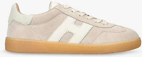 Womens Beige Cool Suede Low-Top Trainers Eur 40 / 7 Uk Women