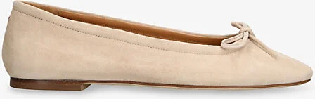 Womens Beige Delfina Suede Ballet Flats Eur 38.5 / 5.5 Uk Women