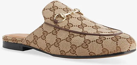 Womens Beige Ebony Princetown Gg Canvas Mules Eur 38/5 Uk Women - Image 2
