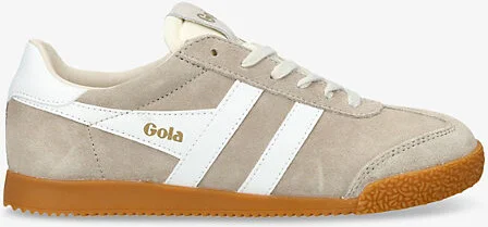 Womens Beige Elan Suede Low-Top Trainers Eur 39 / 6 Uk Women