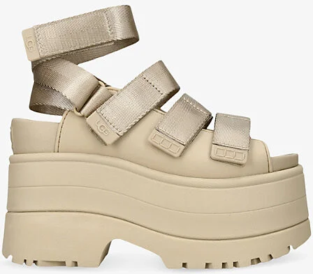 Womens Beige Goldenrise Platform Tpu Sandals Eur 38/5 Uk Women