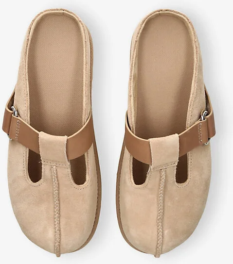Womens Beige Goldenstar Hi-Top Suede Clogs Eur 38/5 Uk Women - Image 2