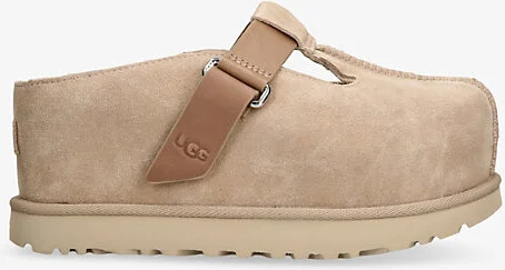 Womens Beige Goldenstar Hi-Top Suede Clogs Eur 38/5 Uk Women