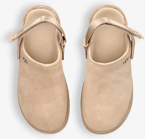 Womens Beige Goldenstar Logo-Embossed Suede Clogs Eur 41 / 8 Uk Women - Image 2