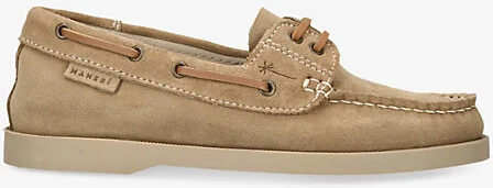 Womens Beige Hamptons Suede Boat Shoes Eur 40 / 7 Uk Women