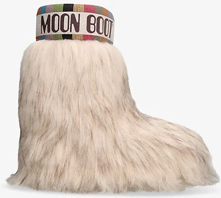 Womens Beige Icon Yeti Faux-Fur Snow Boots Eur 36 / 3 Uk Women