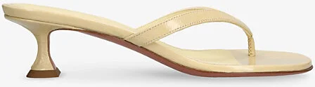 Womens Beige Juliette Thong 45 Leather Heeled Sandals Eur 40 / 7 Uk Women