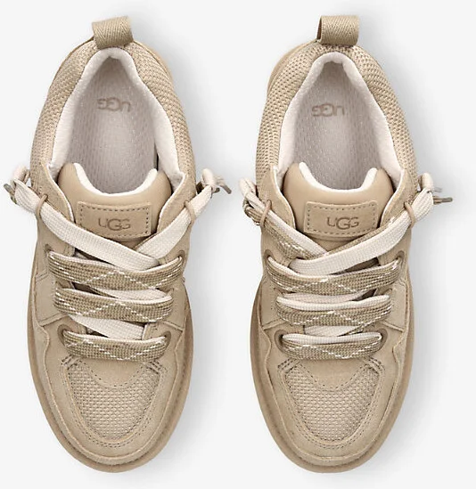 Womens Beige Lo Lowmel Suede Low-Top Trainers Eur 39 / 6 Uk Women - Image 2