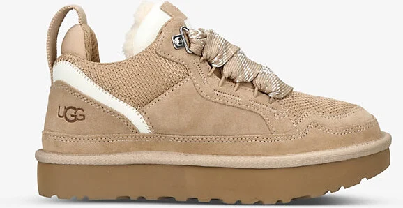 Womens Beige Lowmel Suede and Mesh Low-Top Trainers Eur 40 / 7 Uk Women