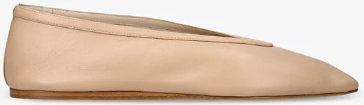 Womens Beige Luna Pointed-Toe Leather Pumps Eur 36 / 3 Uk Women