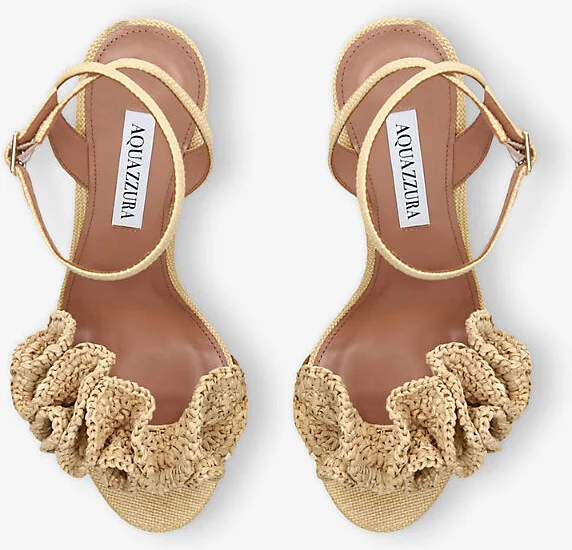 Womens Beige Noches Tropicales 85 Raffia Heeled Sandals Eur 39 / 6 Uk Women - Image 2