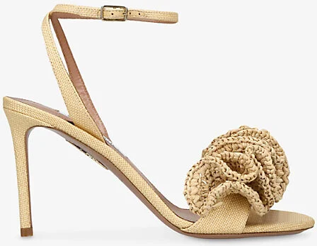 Womens Beige Noches Tropicales 85 Raffia Heeled Sandals Eur 39 / 6 Uk Women