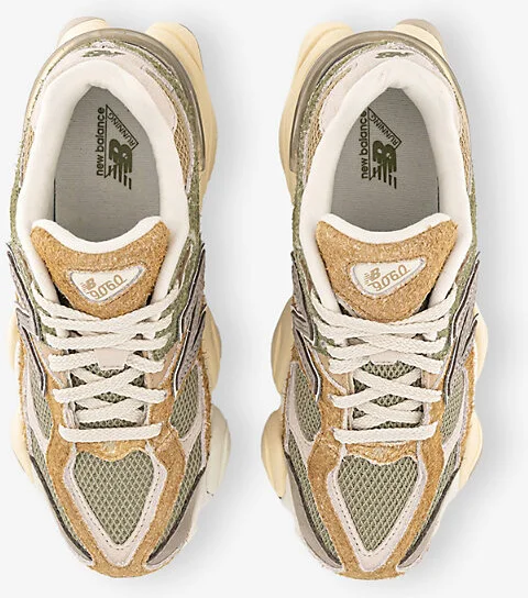 Womens Beige Olivine 9060 Suede Low-Top Trainers 7.5 - Image 2