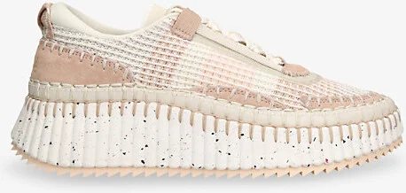Womens Beige Oth Nama Mesh and Suede Low-Top Trainers Eur 36 / 3 Uk Women