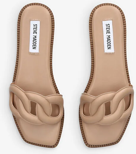 Womens Beige Stash Cut-Out Faux-Leather Sandals Eur 40 / 7 Uk Women - Image 2