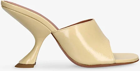 Womens Beige Taylor Slipper 90 Leather Heeled Mules Eur 38.5 / 5.5 Uk Women