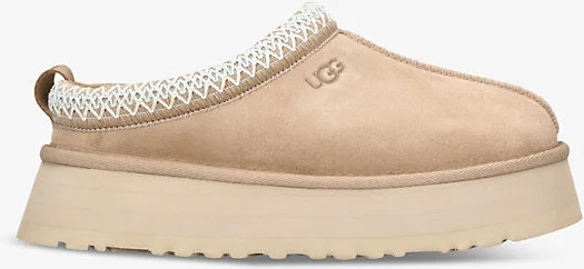 Womens Beige Tazz Suede and Shearling Slippers Eur 37 / 4 Uk Women