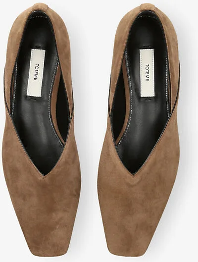 Womens Beige The Everyday Suede Flat Eur 41 / 8 Uk Women - Image 2