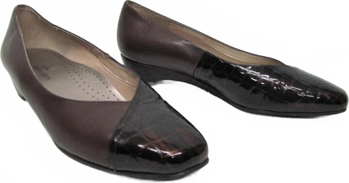 Women's Belinda Demi-Wedge Shoes In Brown New Italian